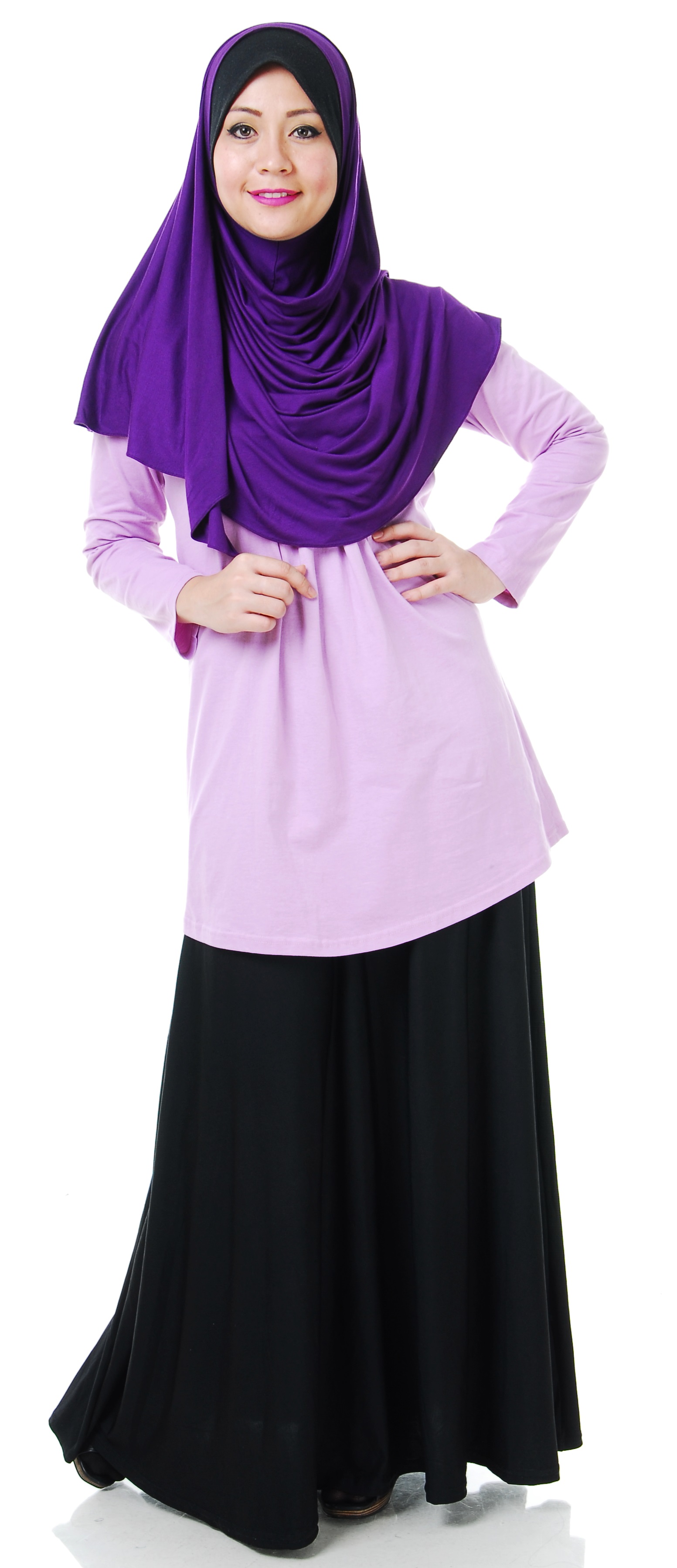 T Shirt Muslimah Haleema H904B Purple