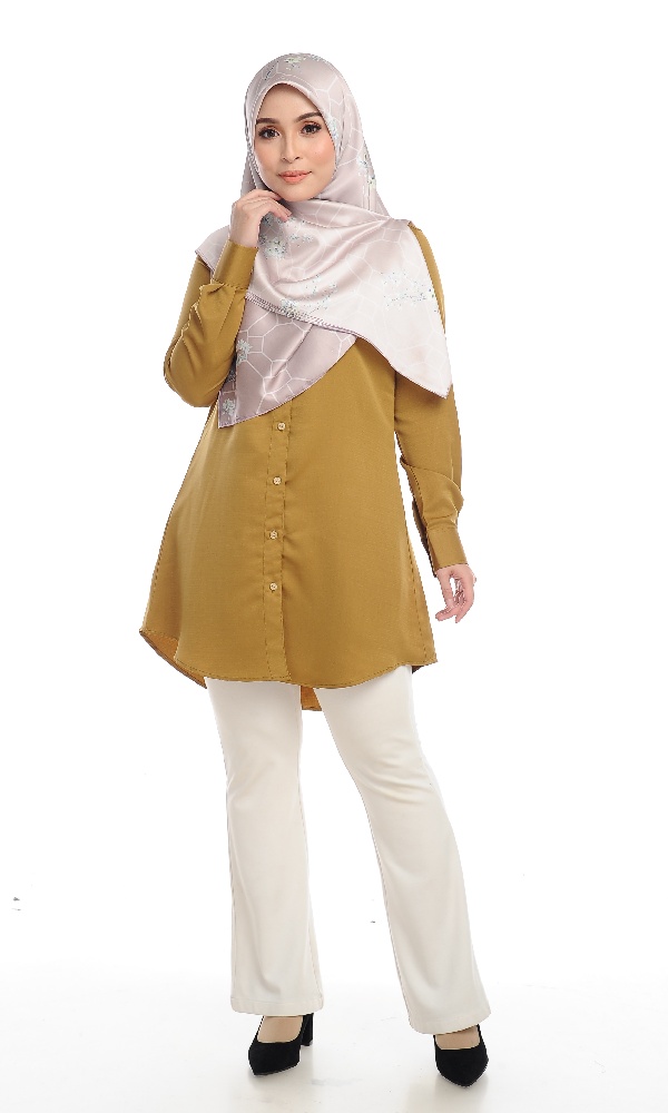 Shira28 Kemeja Wanita Hijau Lumut Haleema Apparel Shira28 Kemeja Wanita Hijau Lumut Haleema Apparel