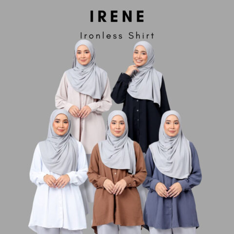 [Haleema Irene] Ironless Shirt Kemeja Muslimah M-2XL