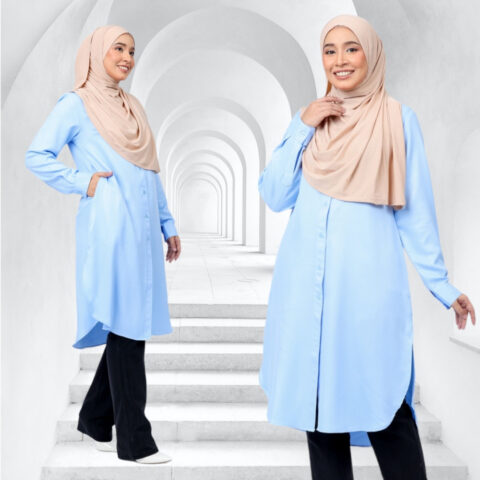 [Haleema Katie] Kemeja Tunic Shirt Muslimah S-2XL